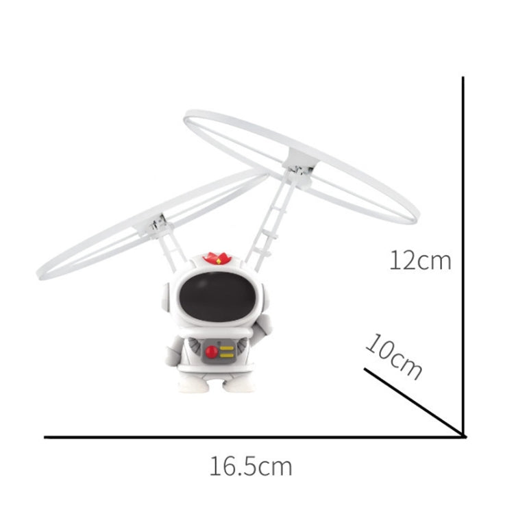 Induction Steel Man Aircraft Gyro Robot Luminous Toy For Children(White Astronauts)