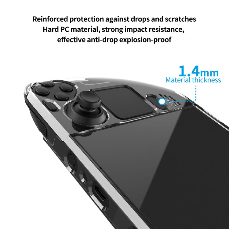 PGTECH Split Crystal Hard Shell Case for Steam Deck Game Console, Crystal Hard Shell Case
