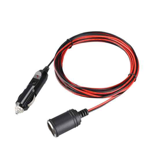 12-24V Car Cigarette Lighter Plug Extension Line, Cable Length 3.7m, 12-24V Length 370cm