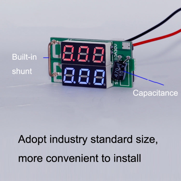 Dual-Display Voltage Current Meter Digital DC Voltage Meter, 10A (Red), 10A (Red Blue), 50A (Red), 50A (Red Blue)