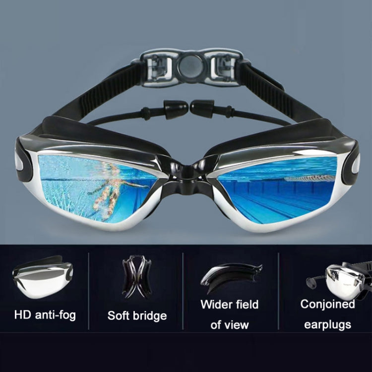 HAIZID HD Anti-fog Waterproof Myopia Swimming Goggles, Optical Black, Optical Blue, Optical Pink, Optical Gray, Plating Black, Plating Blue, Plating Pink, Myopia 150 Degrees, Myopia 200 Degrees, Myopia 250 Degrees, Myopia 300 Degrees, Myopia 350 Degree...