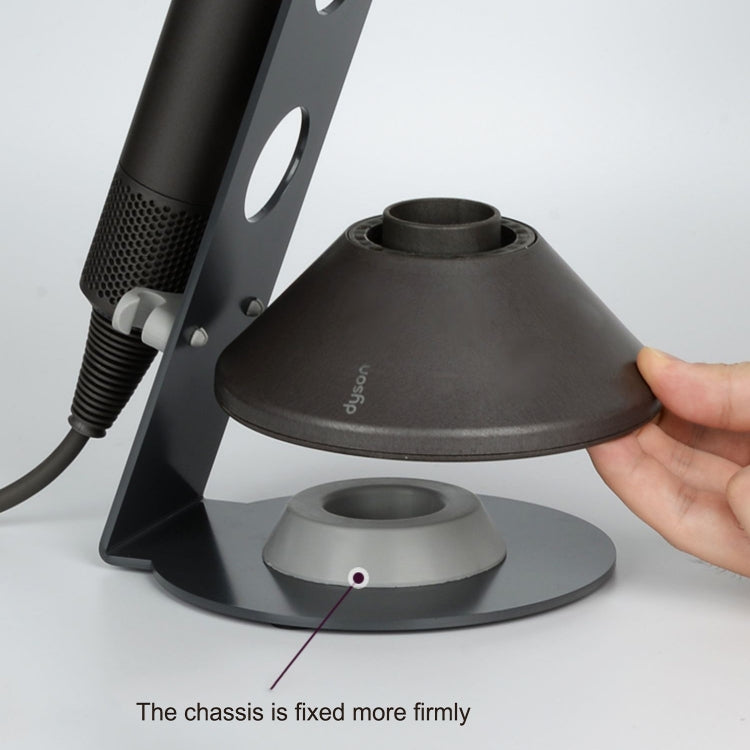 Punch Free Standing Hair Dryer Stand For Dyson 003 Silver