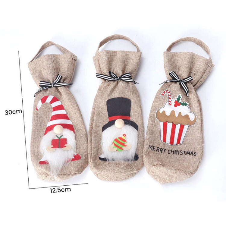 Christmas Decoration Supplies Tote Bottle Cover Champagne Red Wine Bag