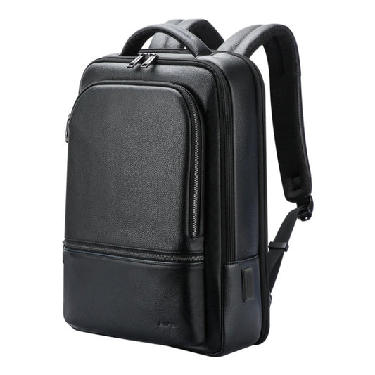 Bopai 61-70111 Cowhide Multi-compartment Waterproof Anti-theft Backpack with USB Charging Hole, 61-70111