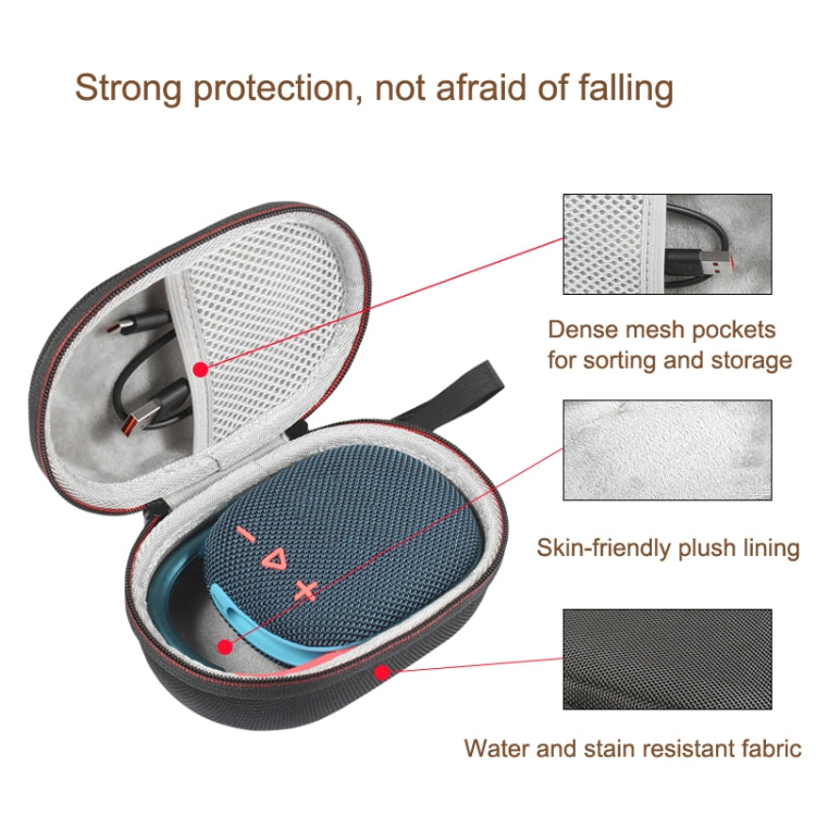For JBL CLIP 4 Speaker Storage Bag Anti-crush Protection Box, Black, Red, Blue, Pink, Gray