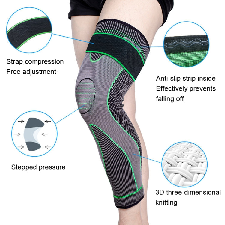 Nylon Knitted Riding Sports Extended Knee Pads, XXL