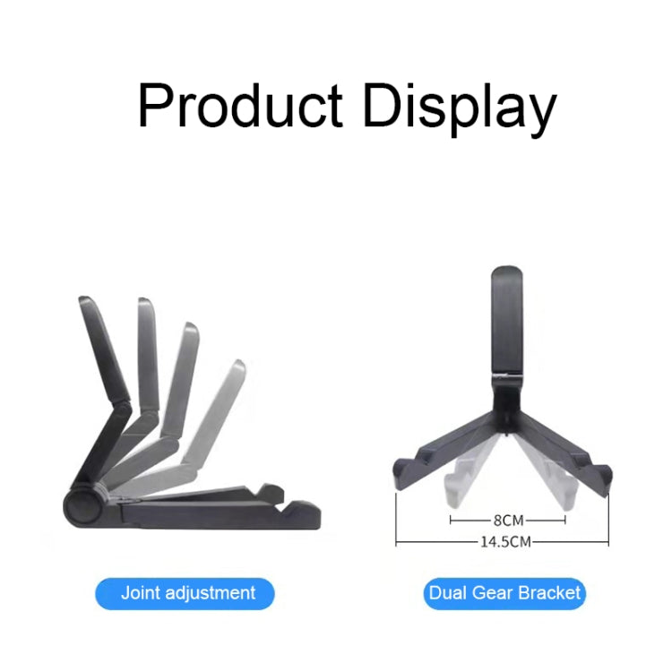 54356 Multifunctional Desktop Universal Foldable Triangular Phone Holder(White)