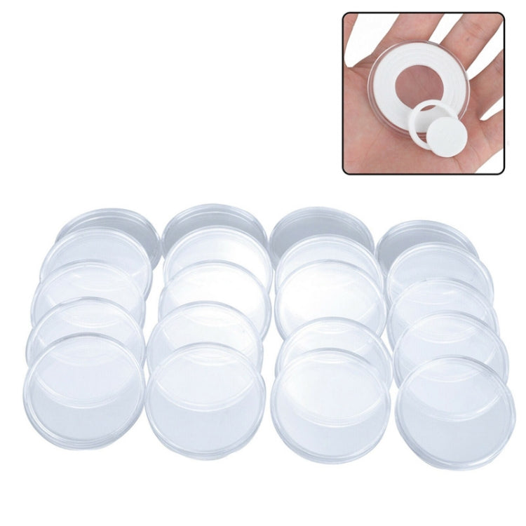 46mm Adjustable Coin Collection Storage Box with Cushion – Clear Display Case