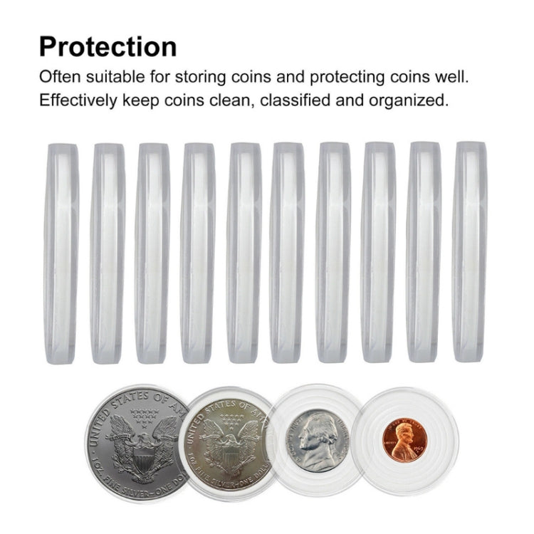 46mm Adjustable Coin Collection Storage Box with Cushion – Clear Display Case