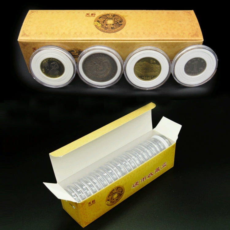 46mm Adjustable Coin Collection Storage Box with Cushion – Clear Display Case