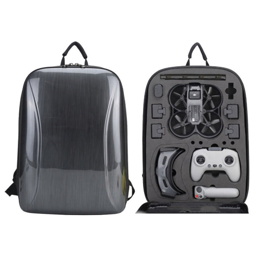 For DJI AVATA  Storage Bag Hard Shell Waterproof Shoulder Bag Backpack, Style 1 Brushed Gray Black Inner, Style 1 Metal Gray Black Inner