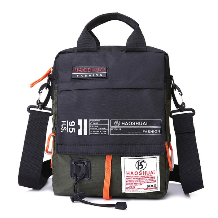 HAOSHUAI 206-1 Men Handheld Crossbody Bag Outdoor Waterproof Cloth Bag, 206-1 Light Blue, 206-1 Dark Blue, 206-1 Black, 206-1 Army Green, 206-1 Grey, 206-1 Brick Red