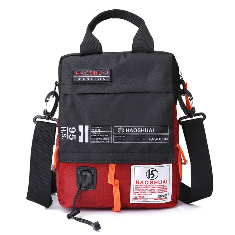 HAOSHUAI 206-1 Men Handheld Crossbody Bag Outdoor Waterproof Cloth Bag, 206-1 Light Blue, 206-1 Dark Blue, 206-1 Black, 206-1 Army Green, 206-1 Grey, 206-1 Brick Red