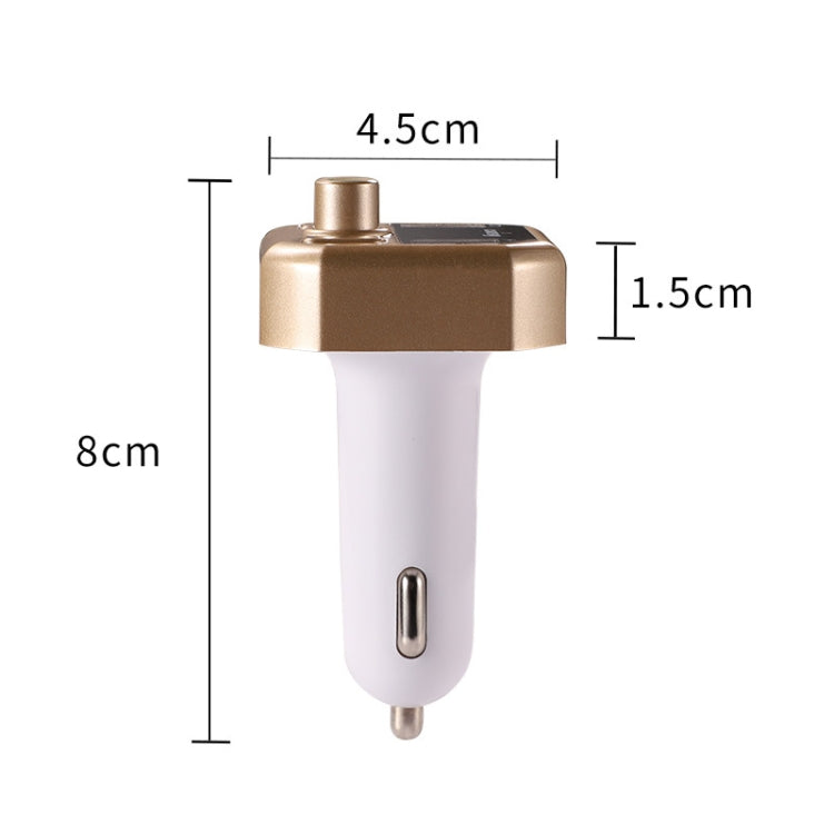 B9 Smart Digital Display Dual USB Bluetooth Car Charger with Hands-free Call Function