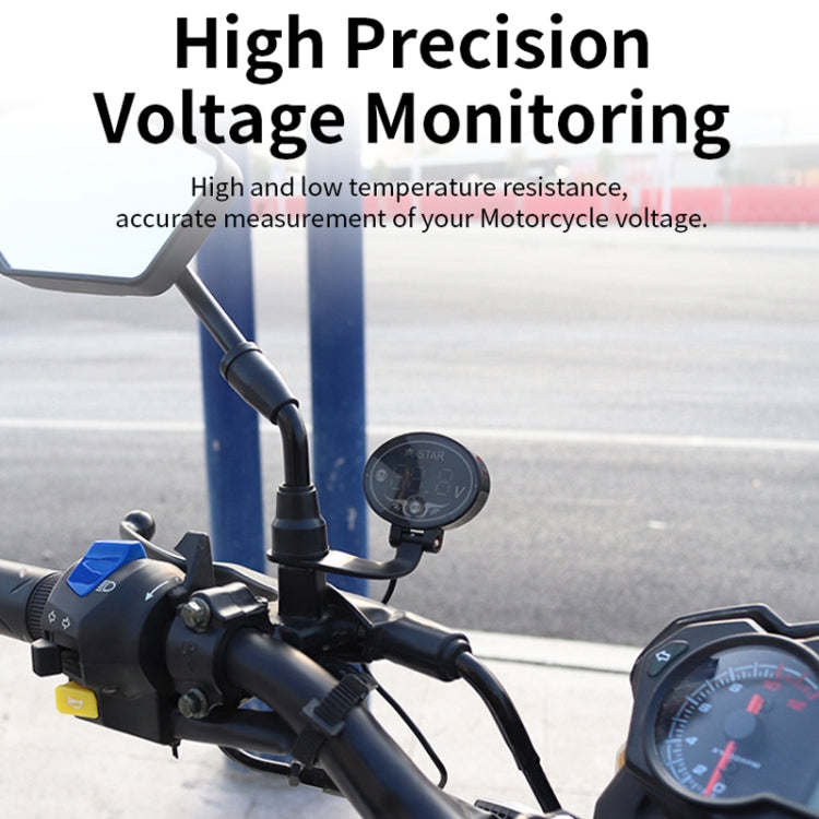 YL-M01 Motorcycle Battery Voltage Monitoring M-STAR Intelligent Voltage Meter, YL-M01 Blue, YL-M01 Purple