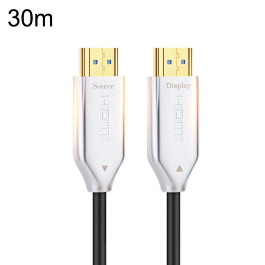 2.0 Version HDMI Fiber Optical Line 4K Ultra High Clear Line Monitor Connecting Cable, Length: 30m(White)