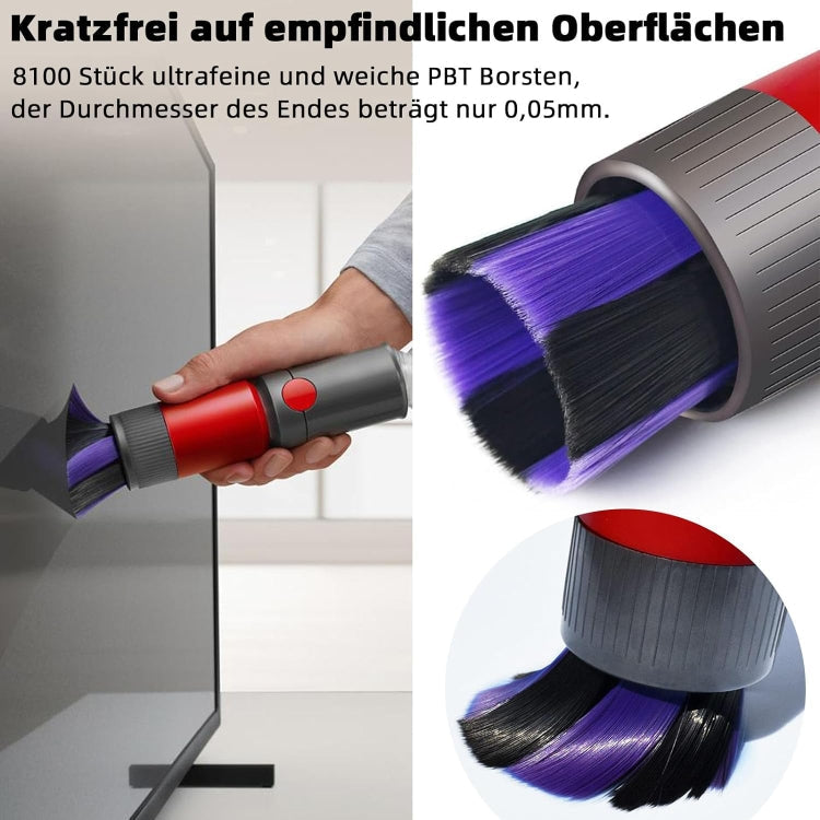 For Dyson Vacuum Cleaner V7 V8 V10 V11 V15 Non-marking Soft Bristle Dusting Brush, Non-marking Brush