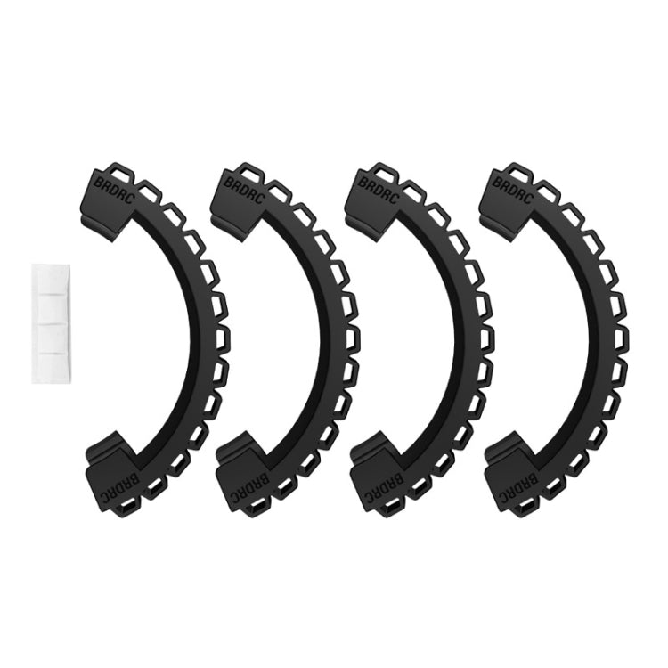 For DJI Avata BRDRC-9604 4pcs Drone Propeller TPU Protective Guard UAV Bumper Anti-collision Ring Cover, For DJI Avata(Black)