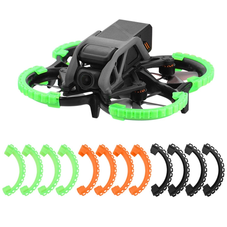 For DJI Avata BRDRC-9604 4pcs Drone Propeller TPU Protective Guard UAV Bumper Anti-collision Ring Cover, For DJI Avata(Black)
