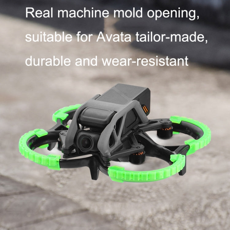 For DJI Avata BRDRC-9604 4pcs Drone Propeller TPU Protective Guard UAV Bumper Anti-collision Ring Cover, For DJI Avata(Black)