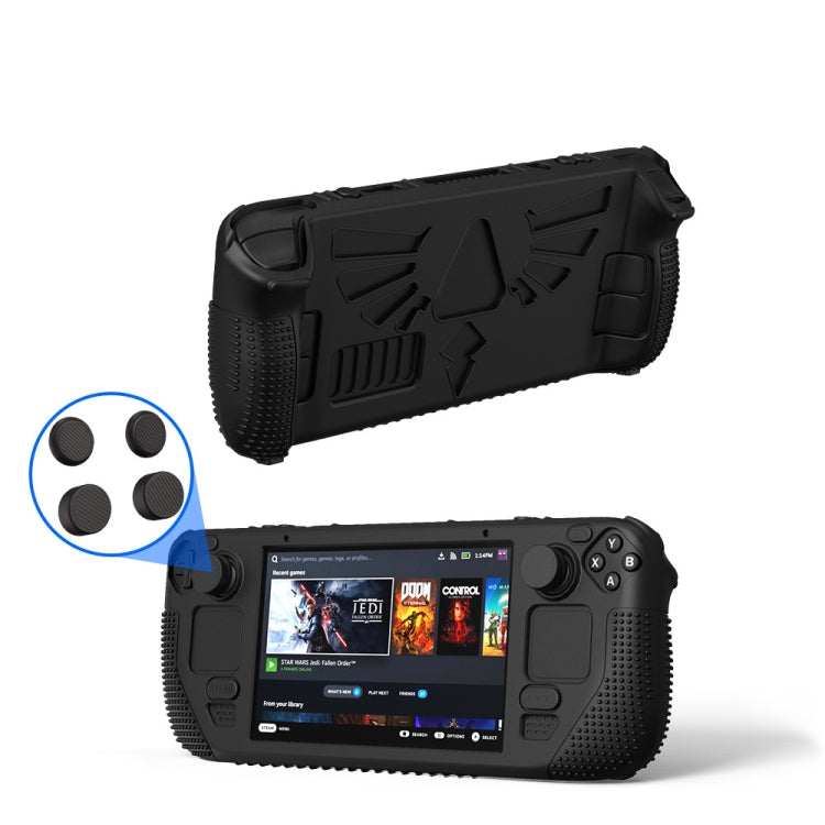 For Steam Deck V V4-1 Silicone Non-slip Protective Case for Pocket Consoles with Holder Function, V4-1(Blue), V4-1Black), V4-1(Red), V4-1(Green)