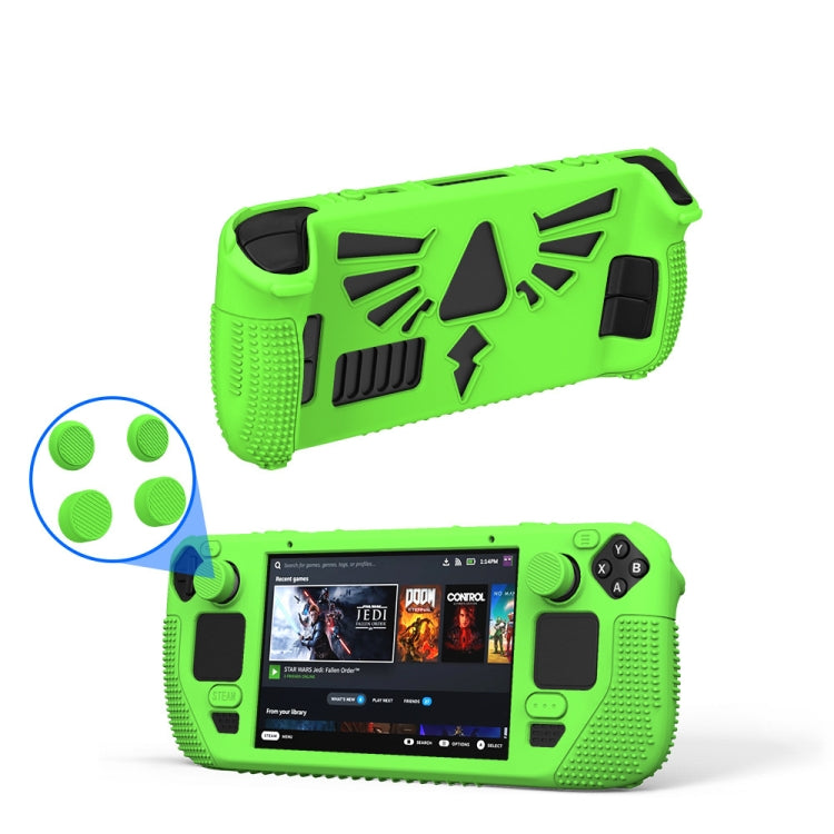 For Steam Deck V V4-1 Silicone Non-slip Protective Case for Pocket Consoles with Holder Function, V4-1(Blue), V4-1Black), V4-1(Red), V4-1(Green)