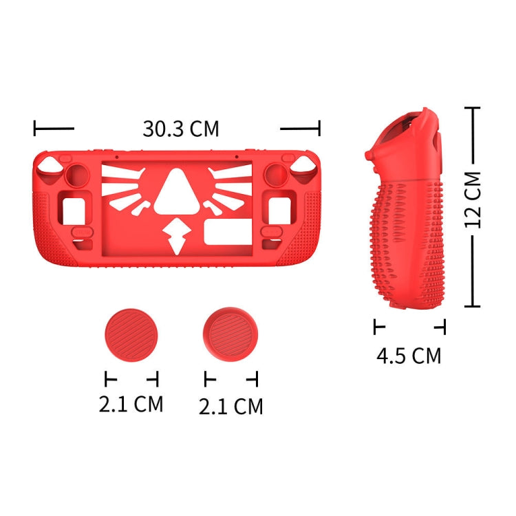 For Steam Deck V V4-1 Silicone Non-slip Protective Case for Pocket Consoles with Holder Function, V4-1(Blue), V4-1Black), V4-1(Red), V4-1(Green)