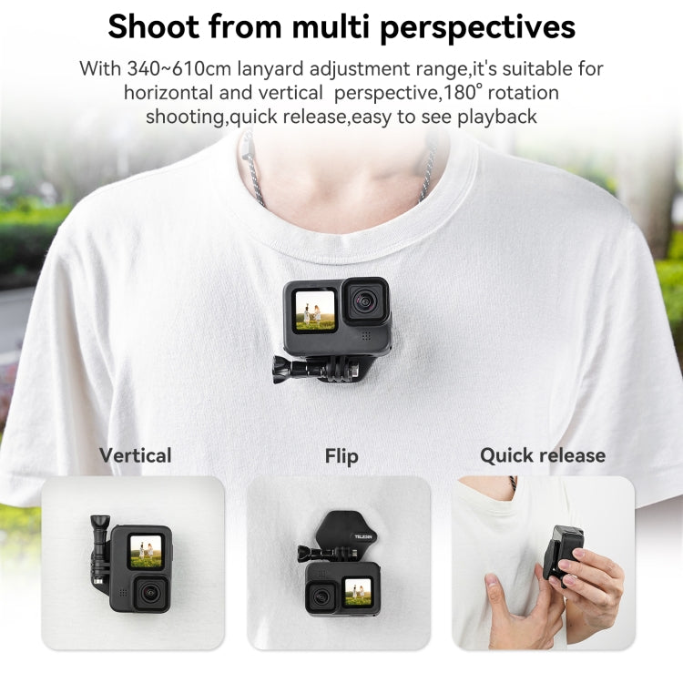 TELESIN Magnetic Action Camera Quick Release Bracket Mount,Spec: Ordinary Suit
