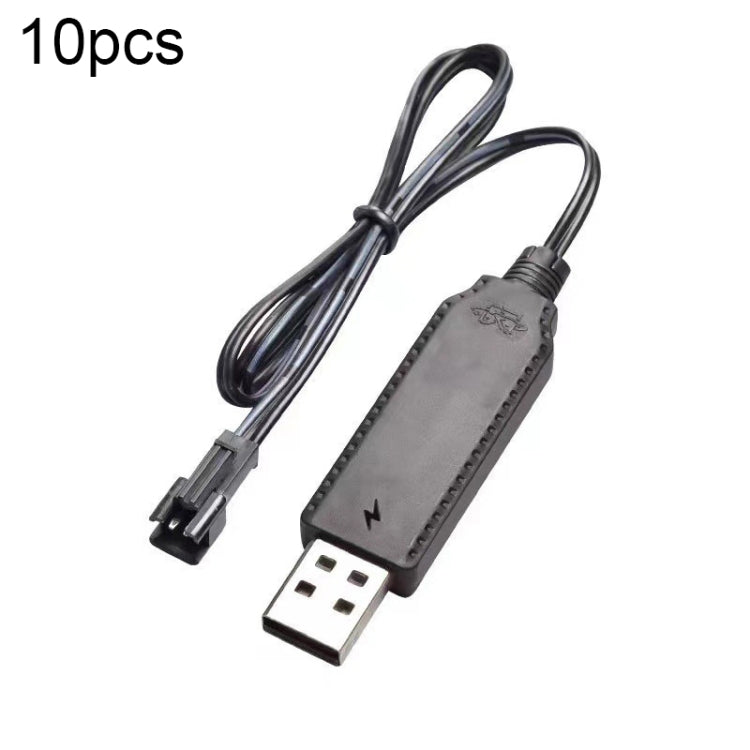 10pcs 3.7V Forward Lithium Battery Charger Toy Charging Cable(SM-2P)