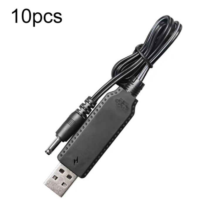 10pcs 3.7V IC Circuit Protection Lithium Battery USB Straight Head Charging Cable, 2.0mm, 3.5mm, 5.5mm