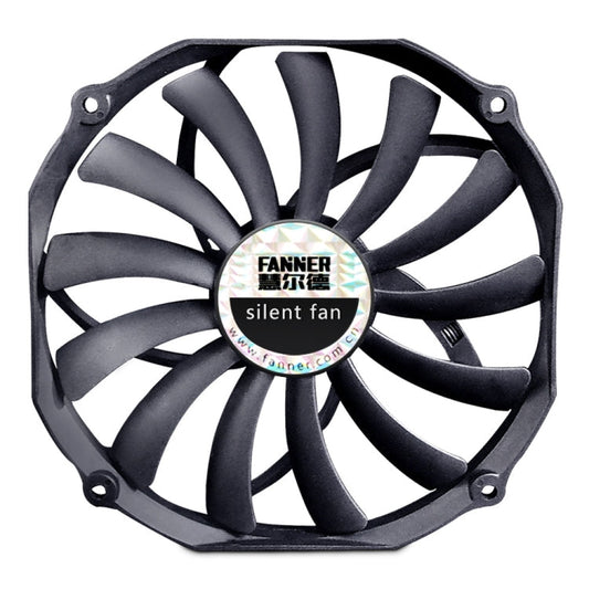 FANNER Ice Soul F14015 4PIN PWM Ultra-thin Chassis Fan Desktop Computer Radiator, F14015