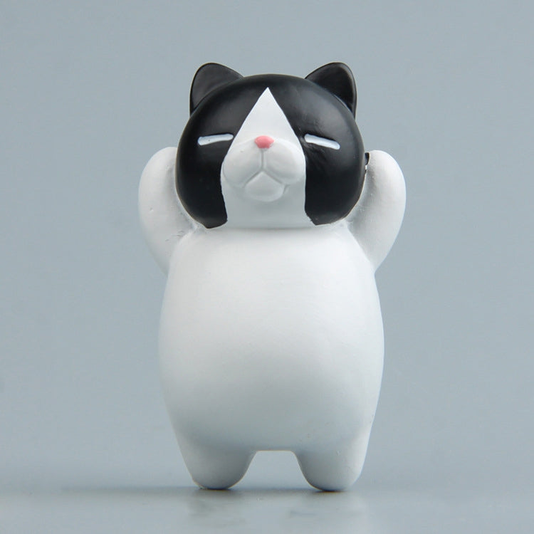 Cartoon Cat Fridge Magnet Resin Ornament Ornament, With Magnetic Sticker, Without Magnetic Sticker