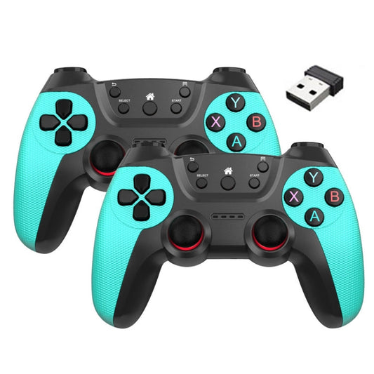KM-029 2.4G One for Two Doubles Wireless Controller Support PC / Linux / Android / TVbox, KM-029 (Mint Green), KM-029 (Cangling Green), KM-029 (Vitality Orange), KM-029 (Rose Pink), KM-029 (Lemon Yellow), KM-029 (Mountain Blue), KM-029 (Battle Gray)