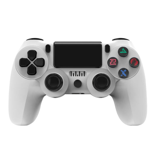 For PS4 Wireless Bluetooth Game Controller With Light Strip Dual Vibration Game Handle, White, Black, Red, Blue, Green, Rose Red, Letter, Line, Fire Ghost, Cartoon, Hulk, Skeleton, Gear, Lightning, Flame, Cloud, Burst, Wood Grain, Star Red             ...