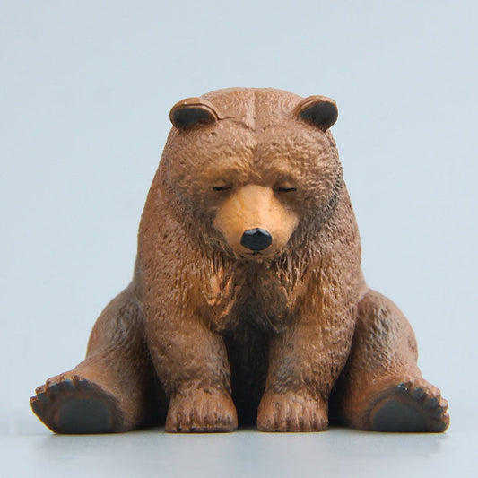 Warm Series Sitting Sleepy Zoo Figure Fridge Magnets, Brown Bear, Pug dog, Fat Cat