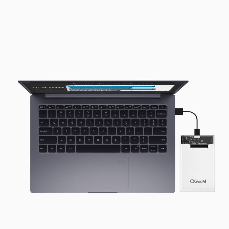 Micro-USB QGeeM USB3.0 Transparent High-Speed 2.5 Inch Universal Laptop External Hard Disk Box