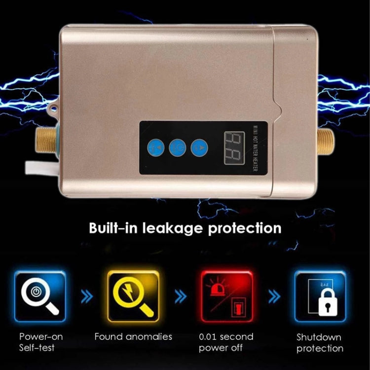 Electric Water Heater With Remote Control Adjustable Temperate, US Plug 3000W, UK Plug 3000W, EU Plug 4000W, AU Plug 4000W