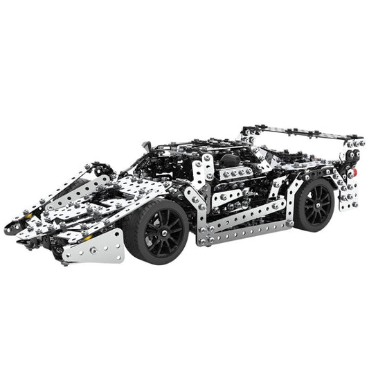 Assembly Metal Car Model Intelligence Handmade Assembly Toy Building Block, Racing Car