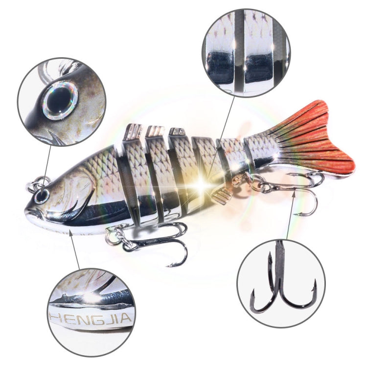 HENGJIA 10cm 24g Bionic Multi-Section Fish Bait Plastic Electroplating Fake Bait, JM060 (3), JM060 (4), JM060 (5), JM060 (6), JM060 (1), JM060 (2)