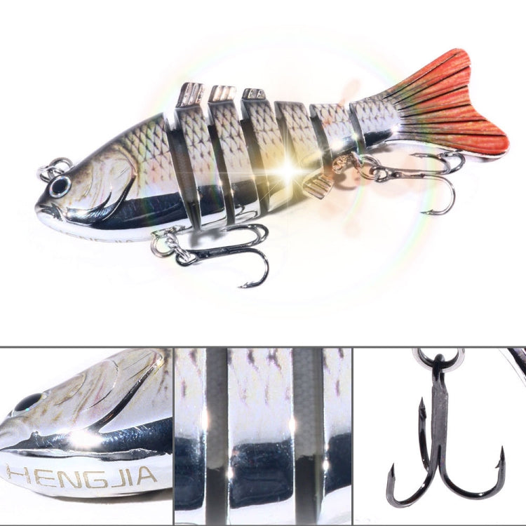 HENGJIA 10cm 24g Bionic Multi-Section Fish Bait Plastic Electroplating Fake Bait, JM060 (3), JM060 (4), JM060 (5), JM060 (6), JM060 (1), JM060 (2)