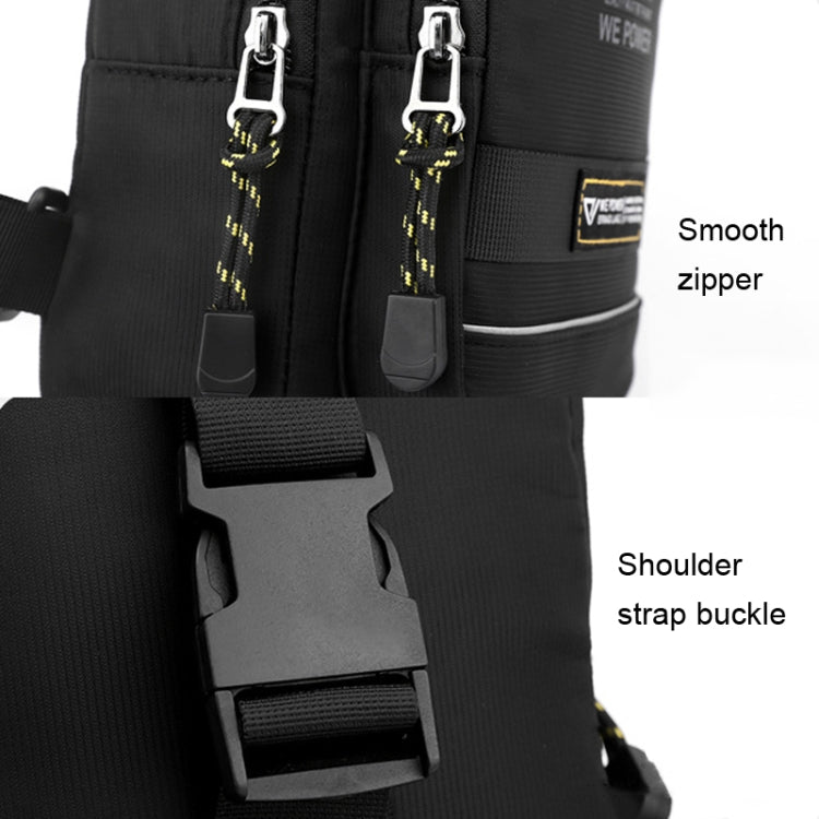 WEPOWER Men Chest Bag Outdoor Shoulder Messengers Bag With USB Charging Port Sports Small Bag(Grey)