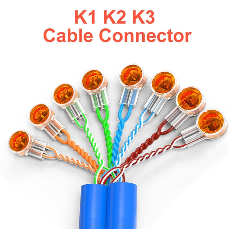 100pcs /Pack Network Cable Telephone Line Connector Moisture-Proof Waterproof Wiring Terminals, K1, K2