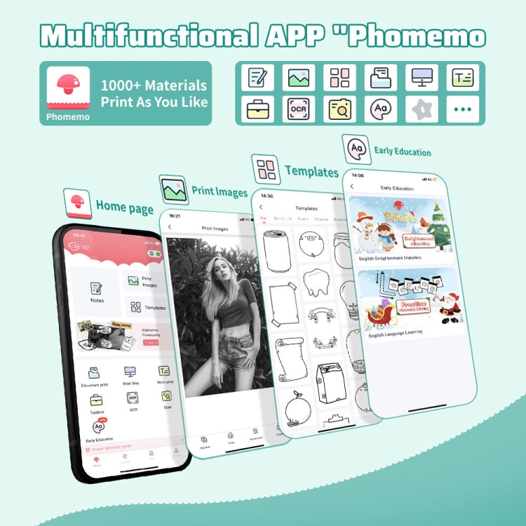 Phomemo T02 Standard Error Mini Pocket Small Portable Bluetooth Phone Photo Label Thermal Printer