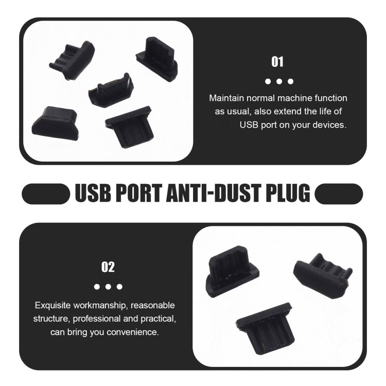 Micro USB Universal Cell Phone Dust Plug Power Silicone Charging Port Plug(Transparent)