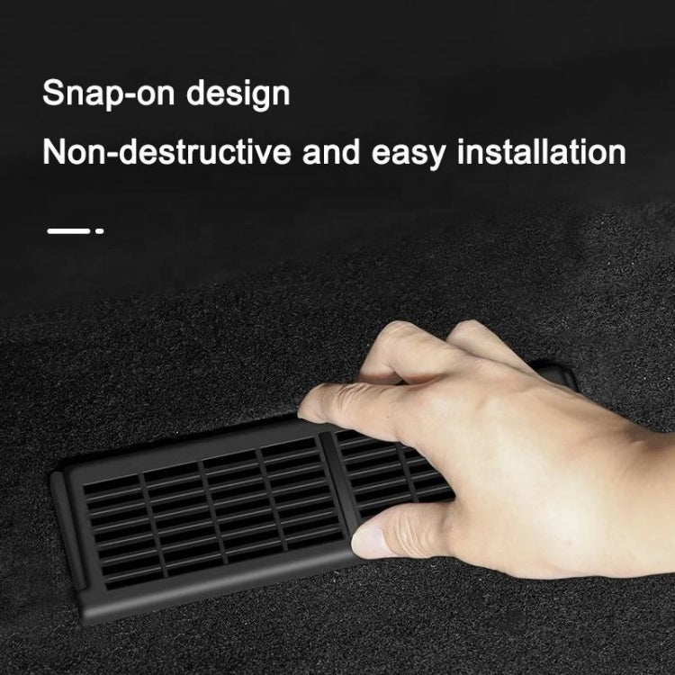 1pair Car Under-seat Vent Protection Cover Decoration Accessories, For Tesla Model Y