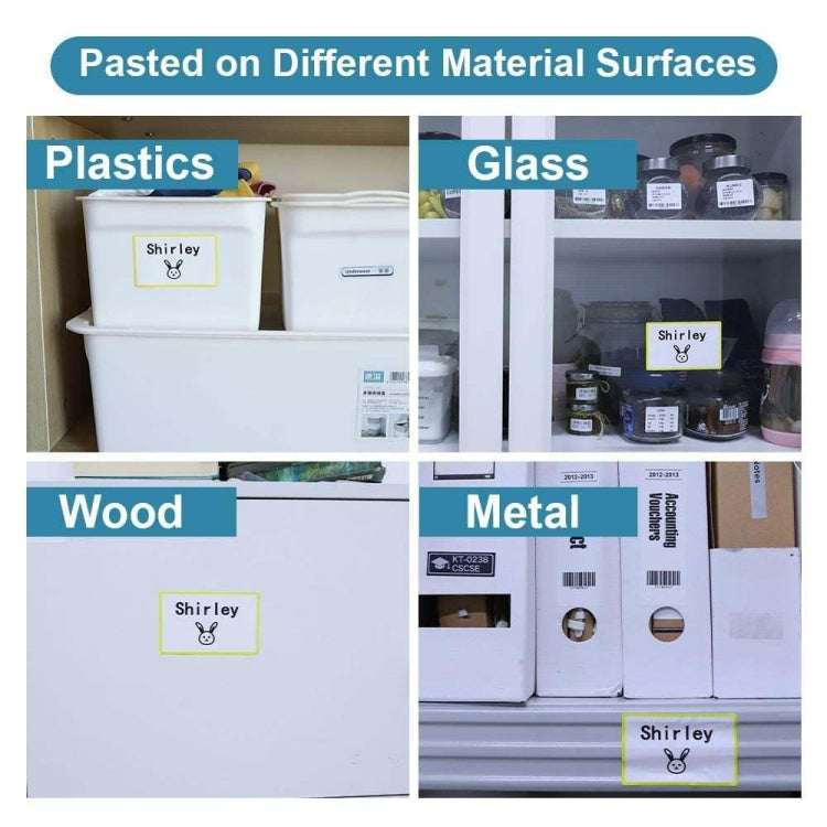 For Phomemo M110 / M200 90pcs /Roll 50x80mm Rainbow Frame White Self-Sticking Tag, 90pcs /Roll 50x80mm Rainbow Frame