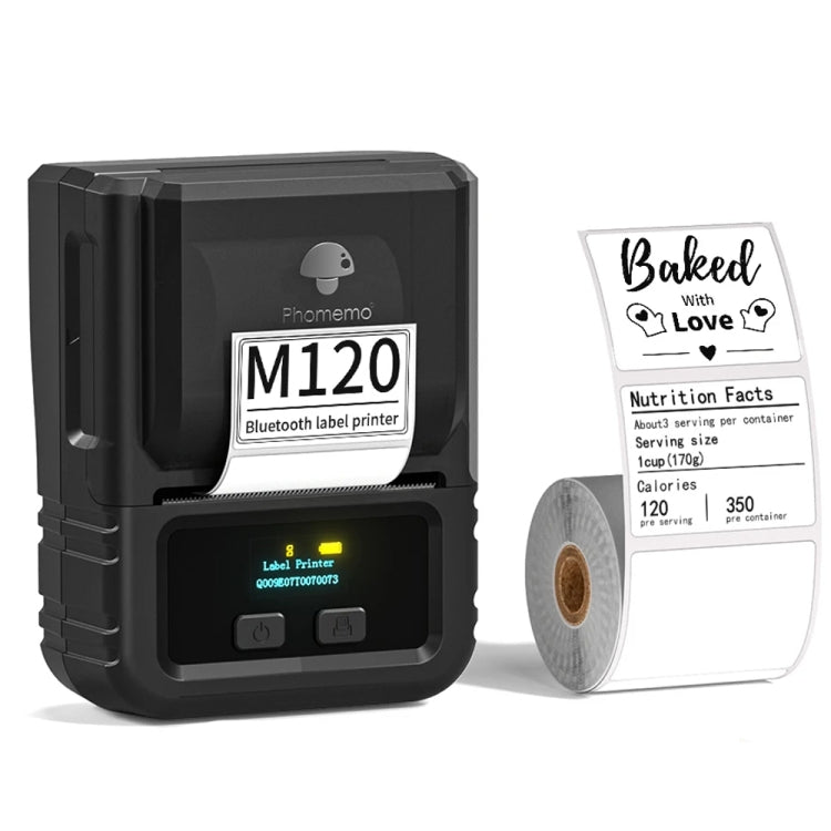 Phomemo M120 Label Maker Barcode Printer Bluetooth Thermal Label Machine