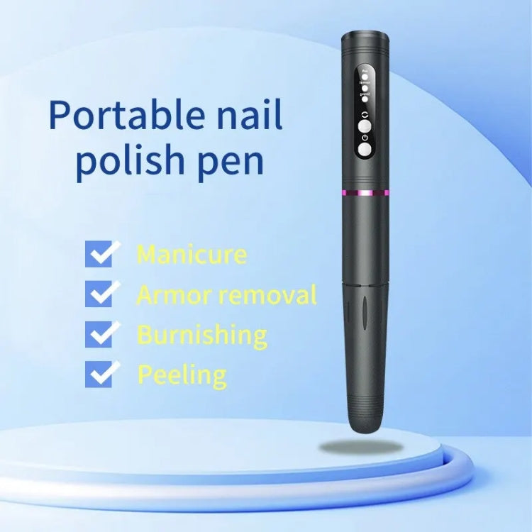 HX-08 USB Charging Portable Manicure Remover and Polisher Home Nail Art Tools, HX-08 (Grey)