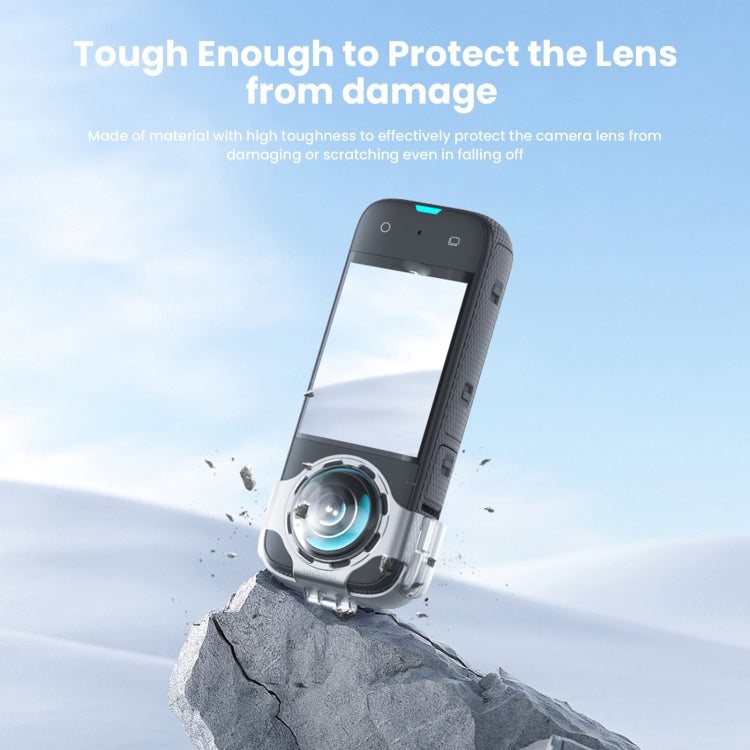 For Insta360 X3 AMagisn Protective Camera Accessories, Lens Guard, Silicone Case, Lens Guard+Case