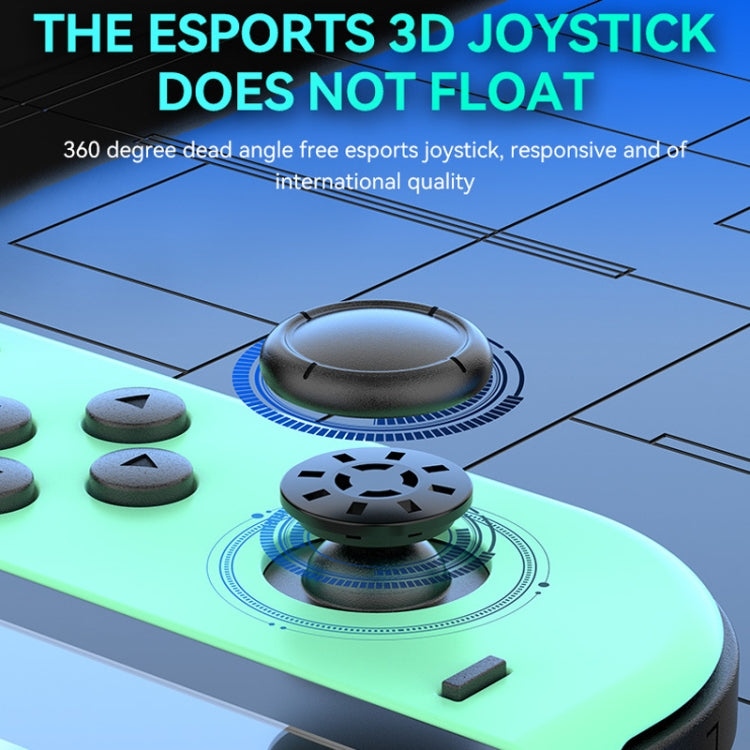 JOY-02 Gaming Left And Right Handle With RGB Lights Body Feel Bluetooth Gamepad For Switch / Switch OLED / Switch Pro / Switch Lite / Switch Joycon, Blue Red, Green Blue, White